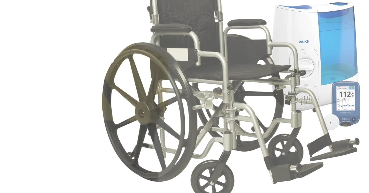 Durable medical equipment available at Benjamin's Pharmacy, including hospital beds, wheelchairs, walkers, nebulizers, and more